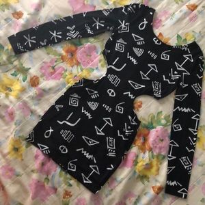 Black and White party dress